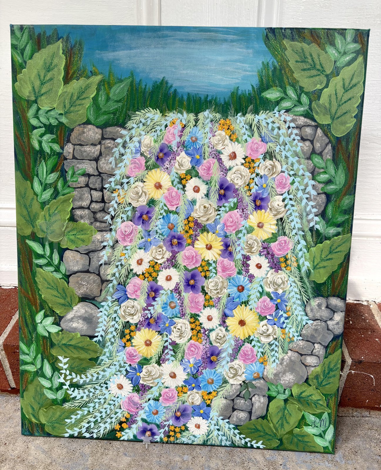 Fairytale Waterfall — painting by Lyndsey