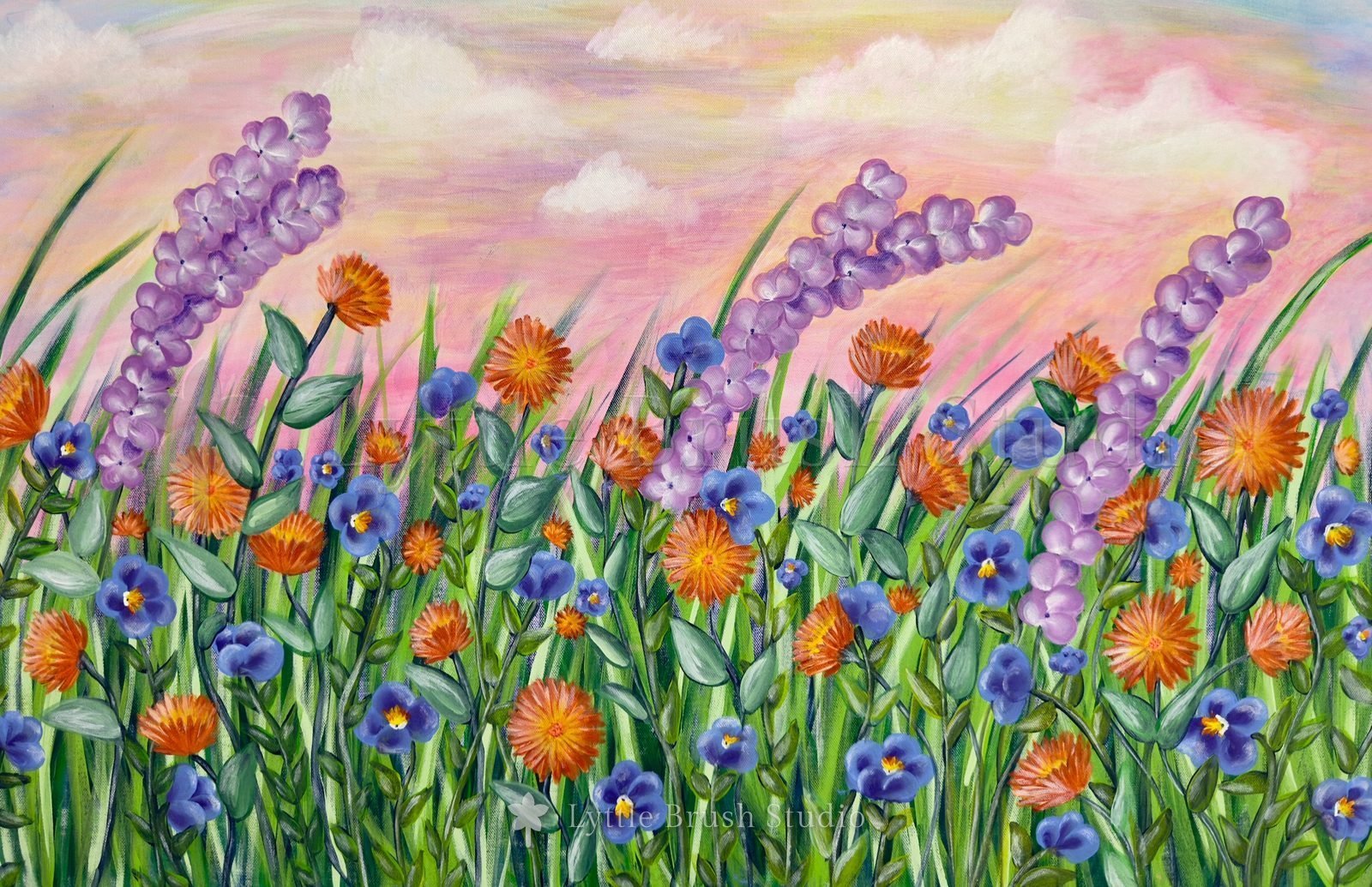 Flower Field — painting by Lyndsey