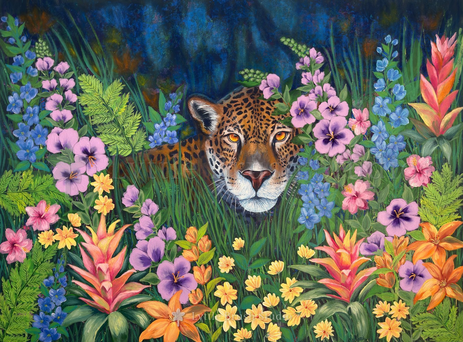 Golden Leopard — painting by Lyndsey