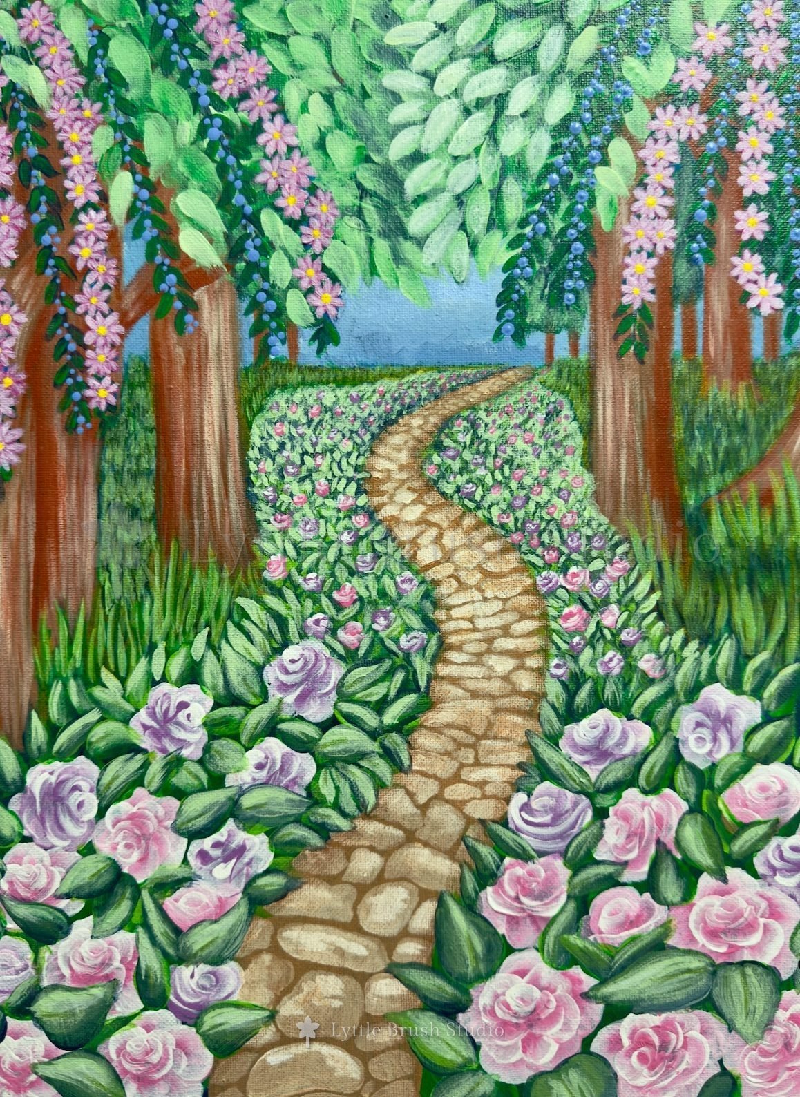 The Rose Walk — painting by Lyndsey