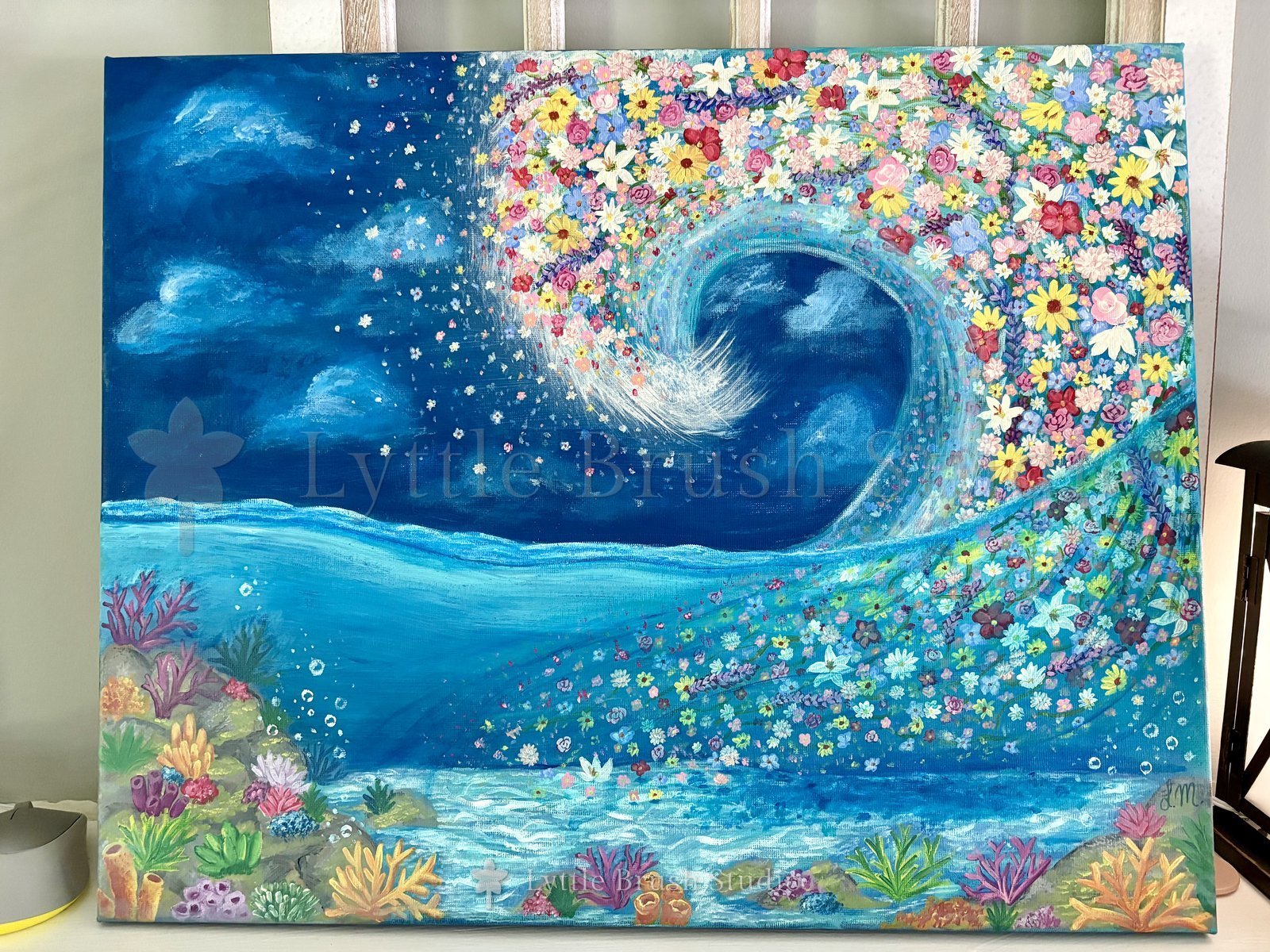 Tidal of Flowers — painting by Lyndsey