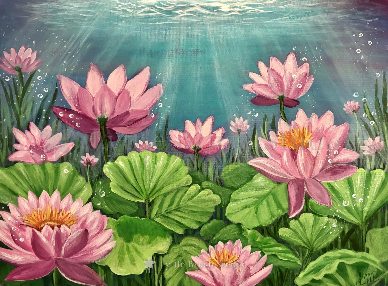 Underwater Lily — painting by Lyndsey