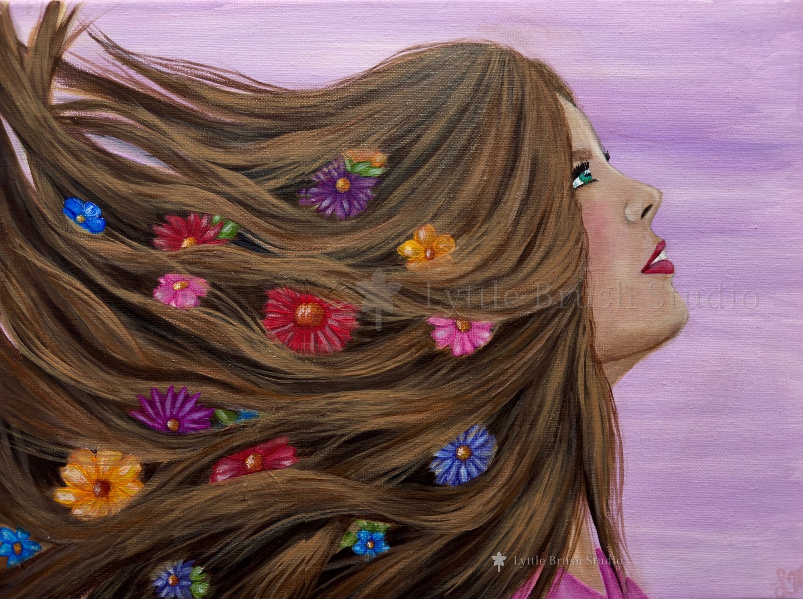 Wildflower Hair — painting by Lyndsey